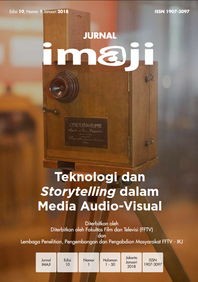 					View Vol. 10 No. 1 (2018): Teknologi dan Storytelling dalam Medium Audio-Visual
				